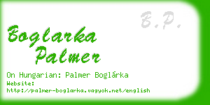 boglarka palmer business card