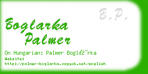 boglarka palmer business card